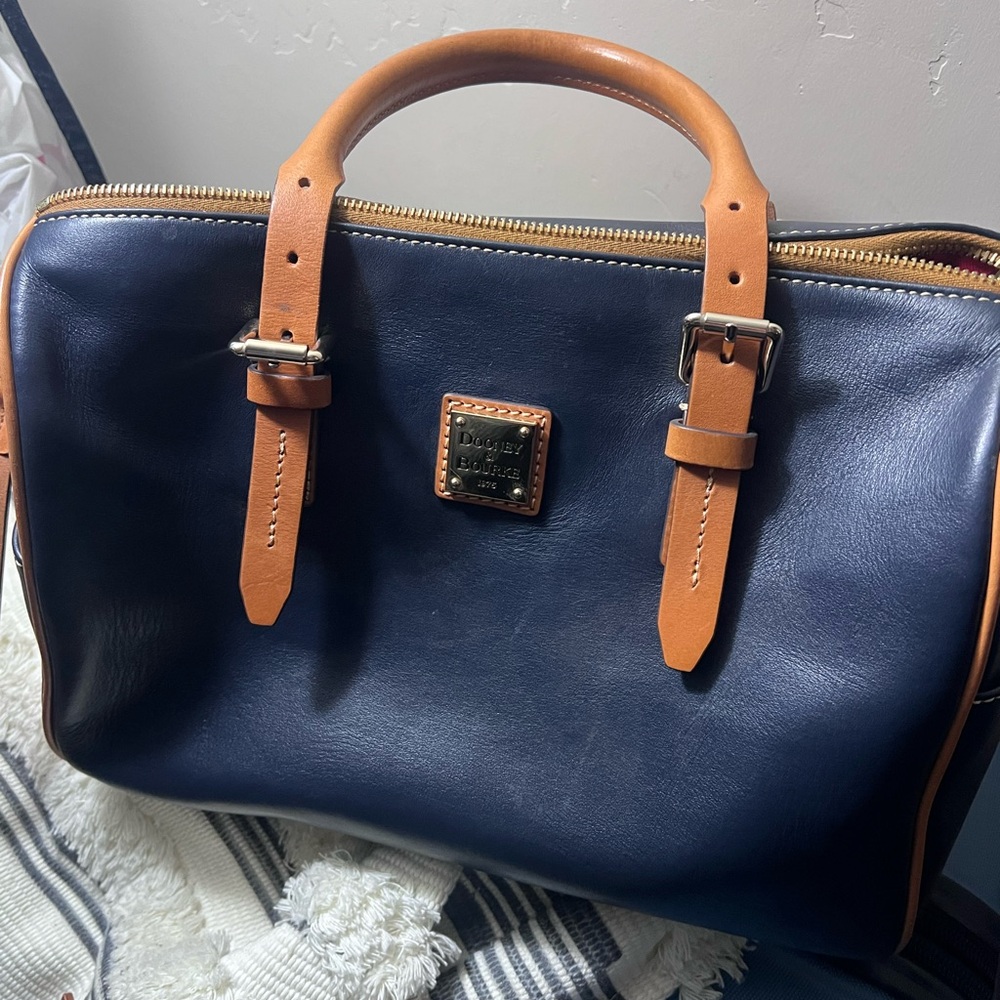 Dooney & Bourke Navy Leather Satchel